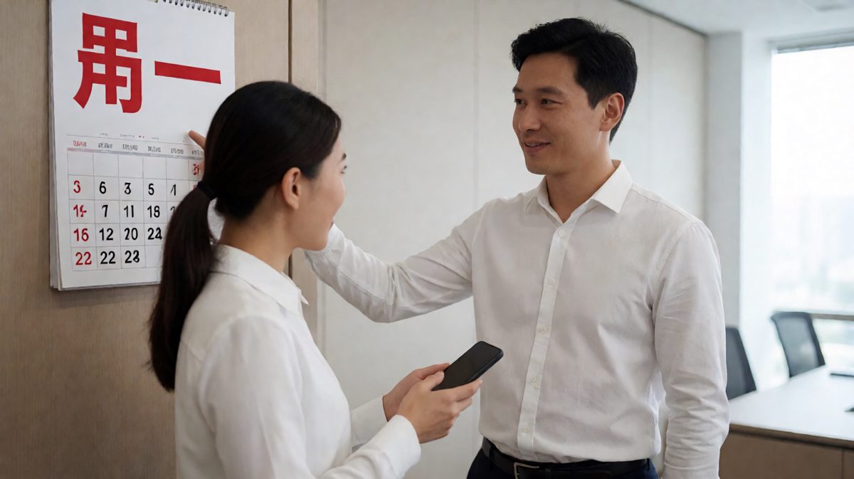 老板：不过下周刚好没人，你这假从周一算起。