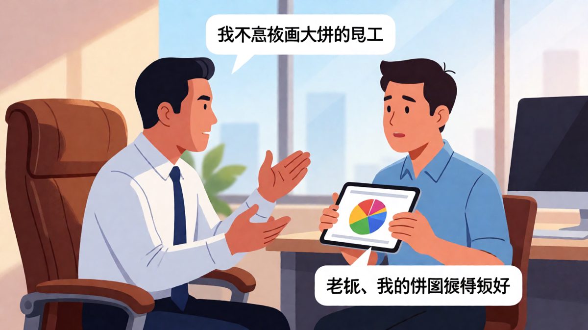 老板说不喜欢画大饼，员工掏出了真正的饼图数据报表