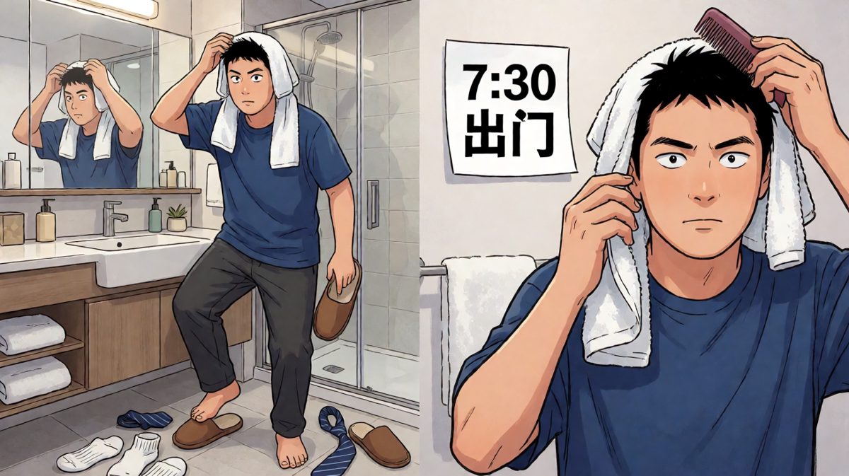 洗漱？不存在的，冲就完了！