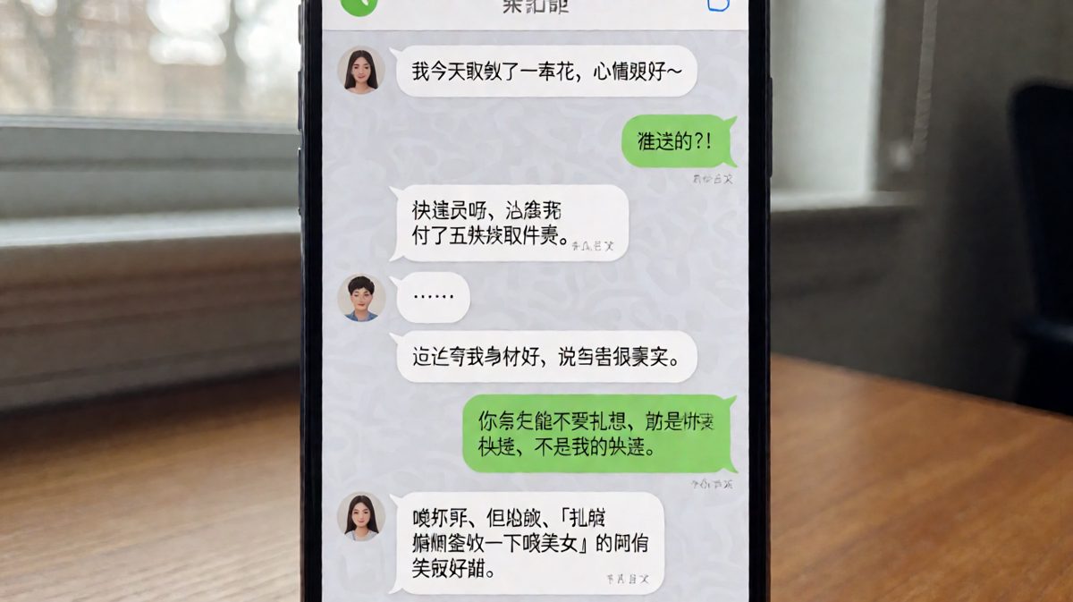 女生把快递员日常话术脑补成暧昧情话，男生崩溃无能吐槽