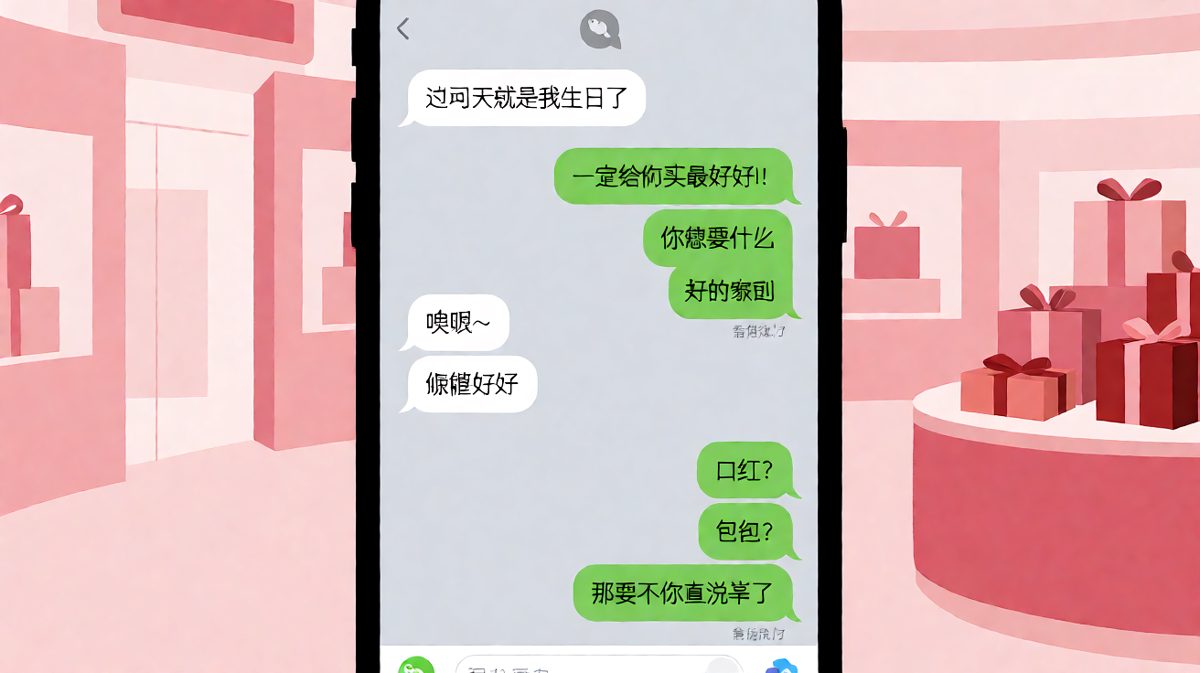 女生说随便，男生试探几次后崩溃求直说，经典的'随便'陷阱。