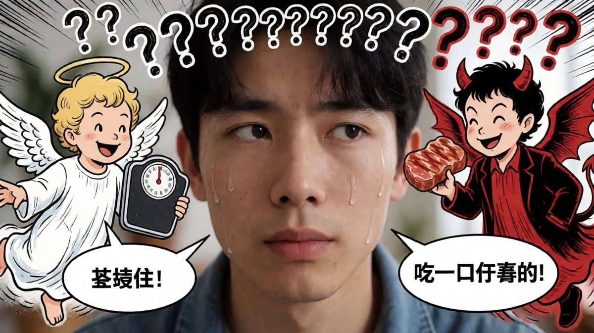 内心上演天人交战，挣扎到灵魂出窍。