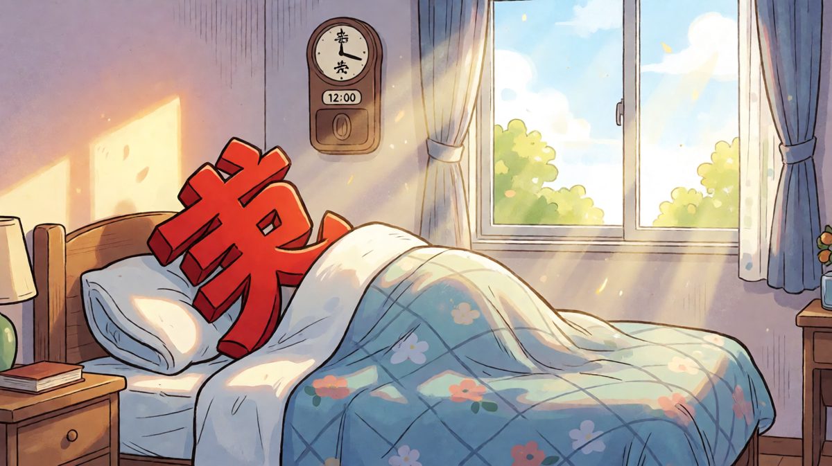 一翻身又睡过去，太阳都晒屁股了还浑然不知