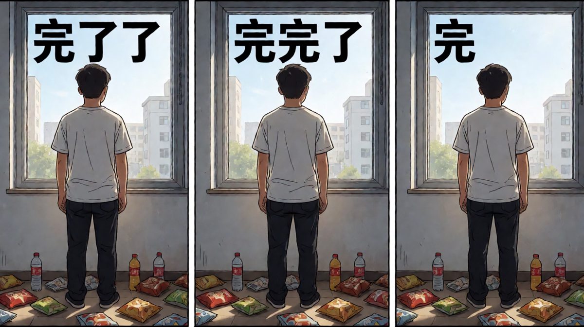 周末彻底泡汤，一天白睡，主角在窗边无声崩溃