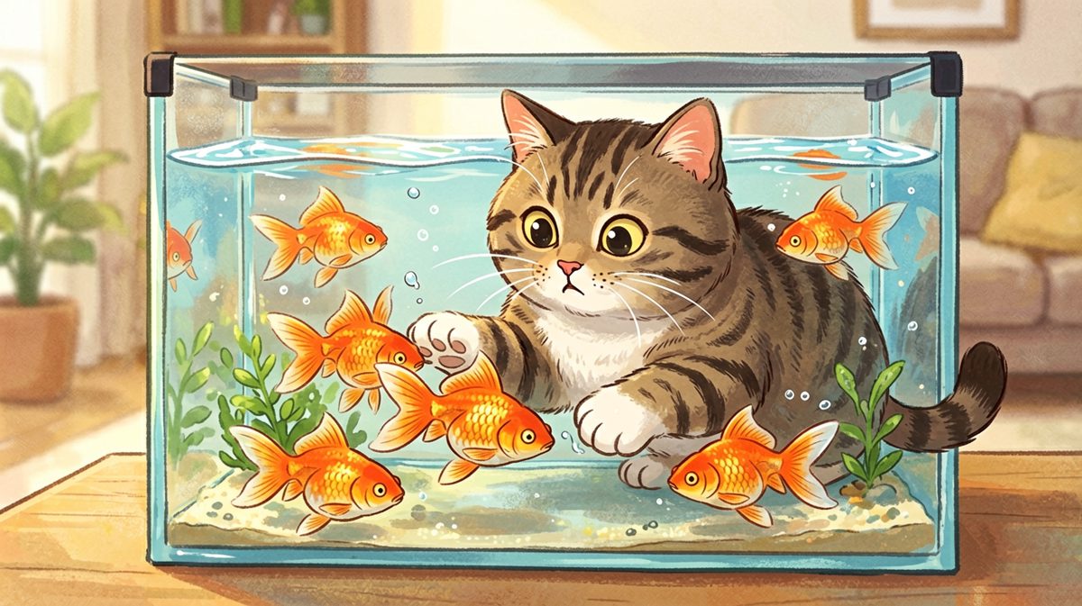 猫鱼对决，这场‘友谊’有点紧张！