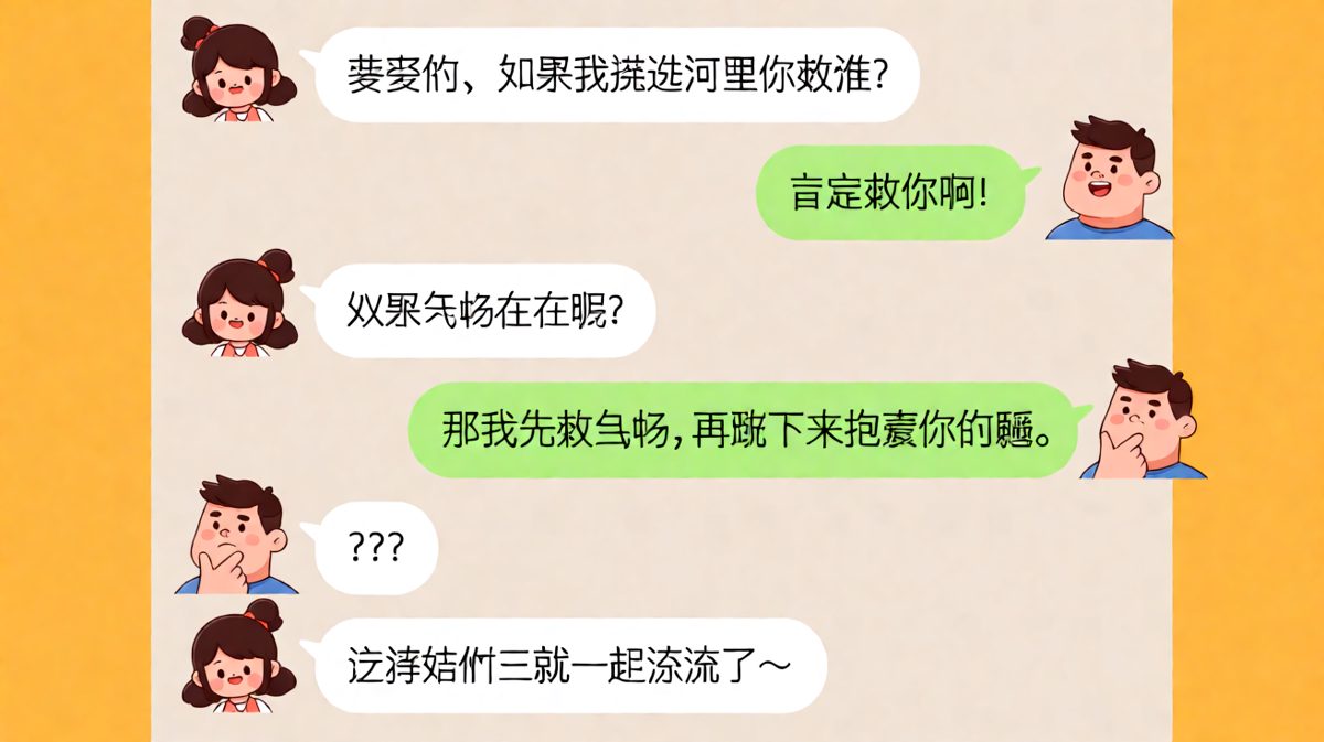 男朋友求生欲翻车现场