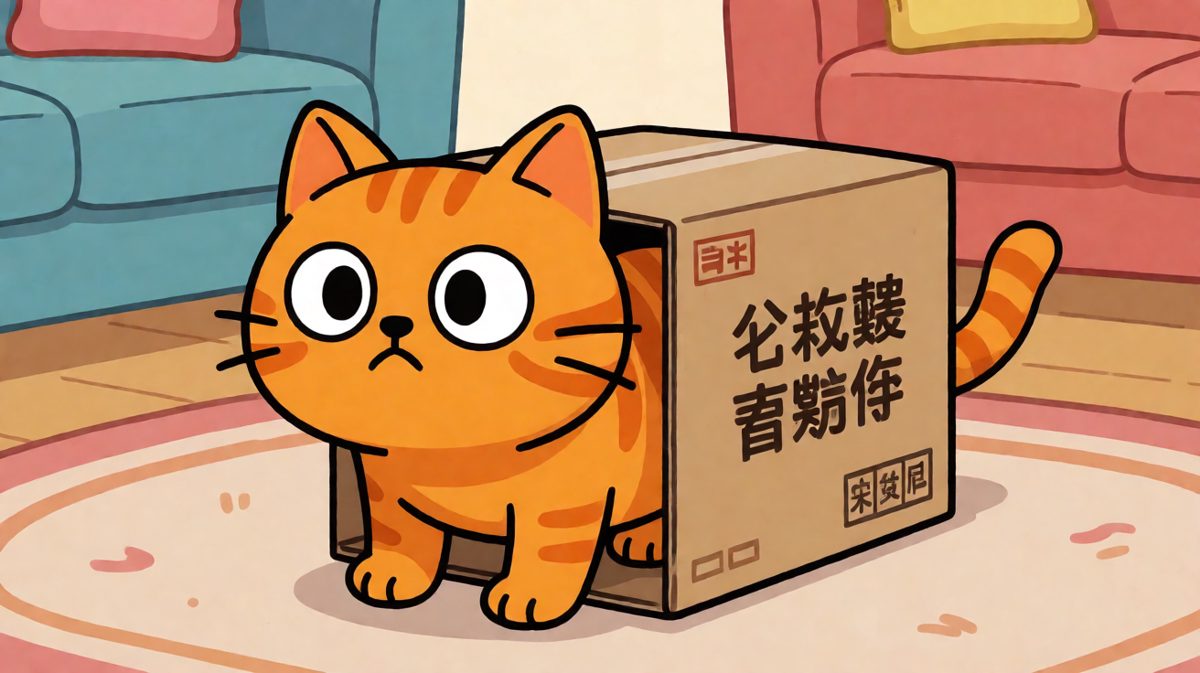箱子：你认真的？猫：给我个台阶下