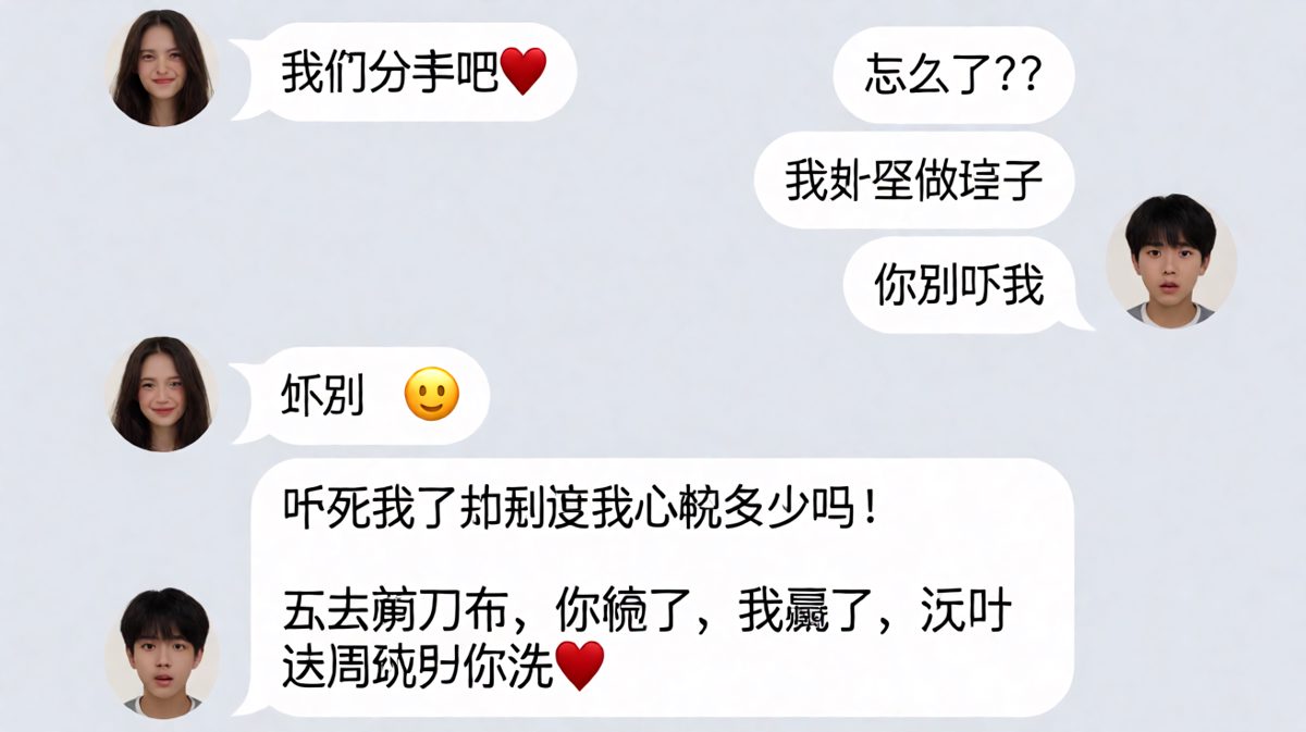 一句分手引发男生心跳过速，最后发现只是为了让ta洗碗。