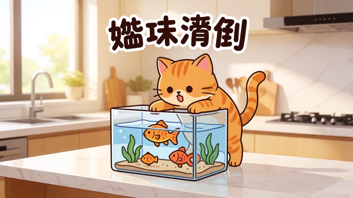 鱼：我得罪谁了？猫：我得罪地心引力了！