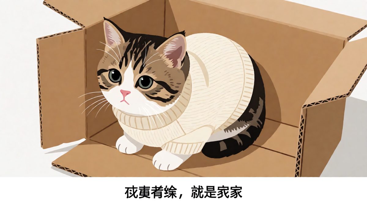 猫的物理学：只要能进去，盒子就是家。