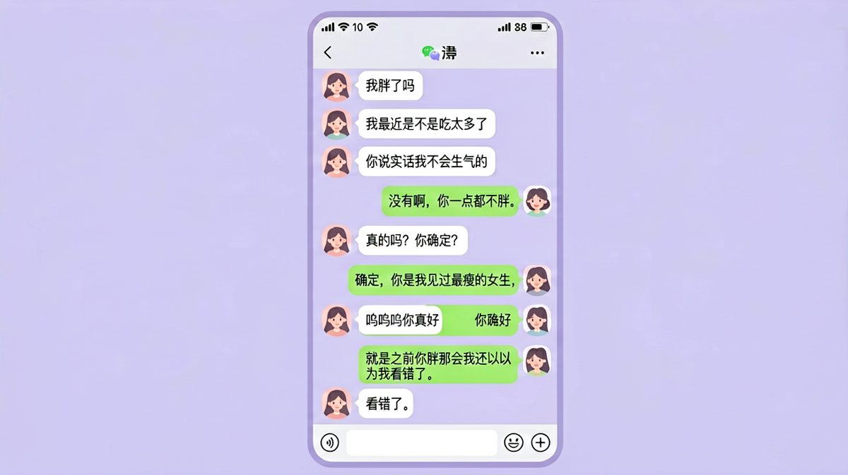 直男先夸后补刀，一波操作让女生窒息