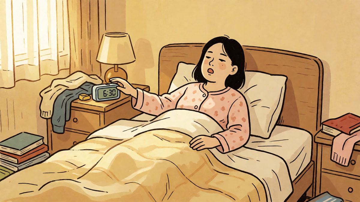 闹钟响起，灵魂仍在床上