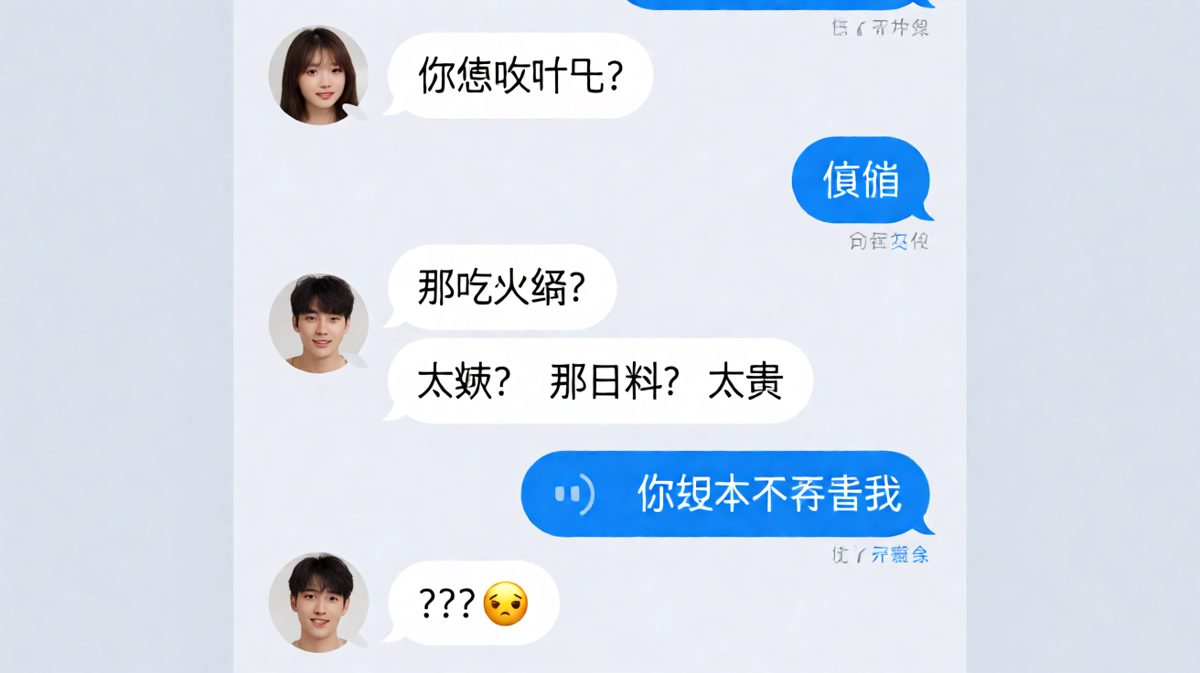 女生连环提问，男生全军覆没的致命'随便'