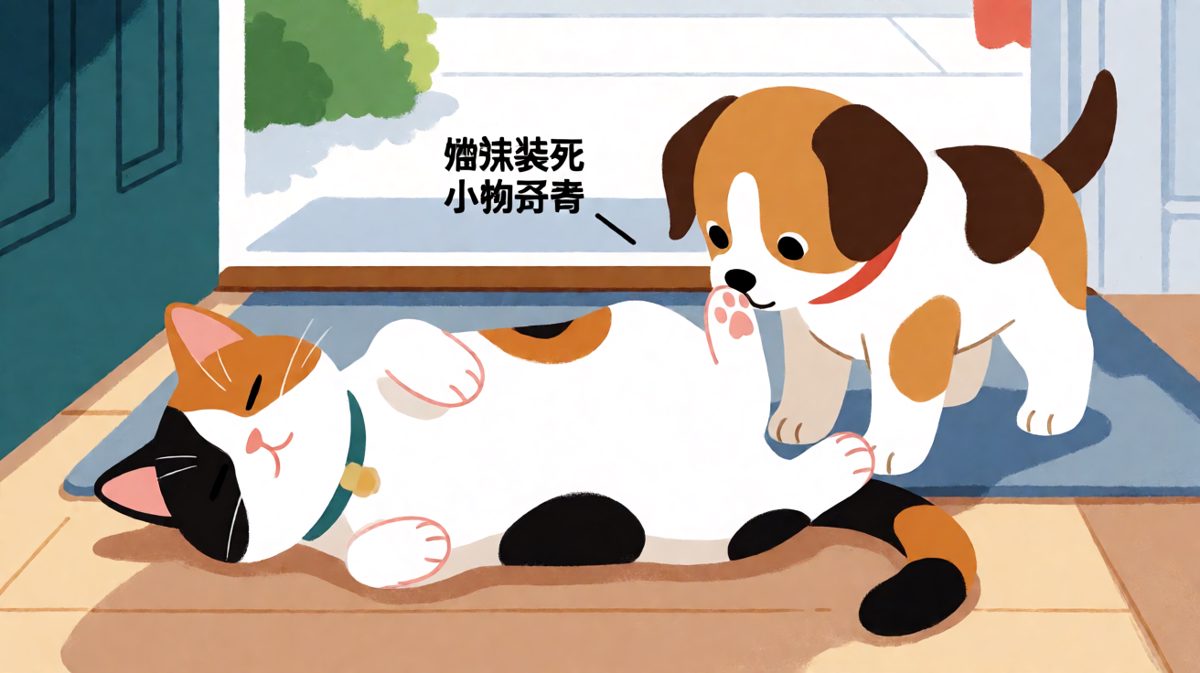 奶牛猫：我这不是懒，我是在练习假死术