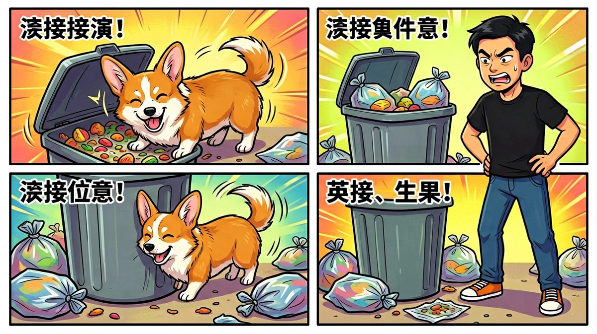 只要我吃得够快，主人的唠叨就追不上我。