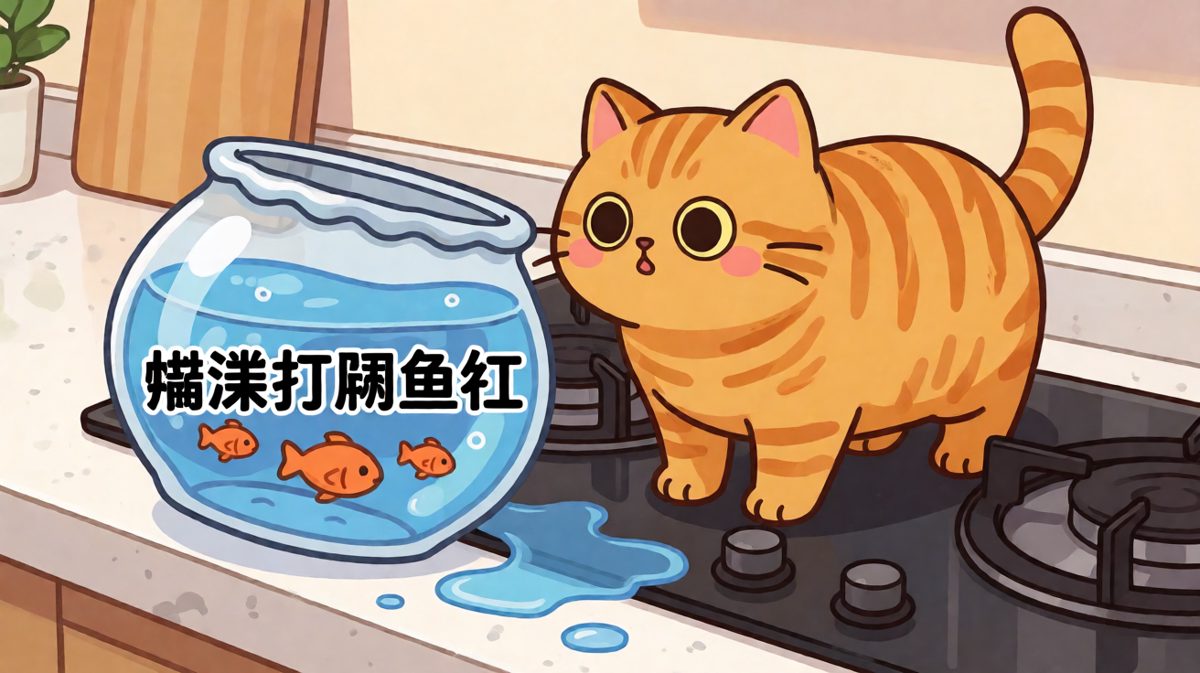猫主子：不是我干的，是鱼自己跳出来的……