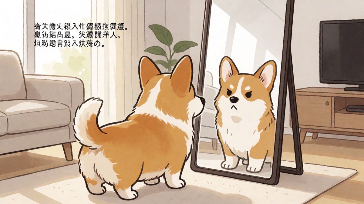 柯基：镜子里那条狗是什么情况？怎么敢跟我凶？