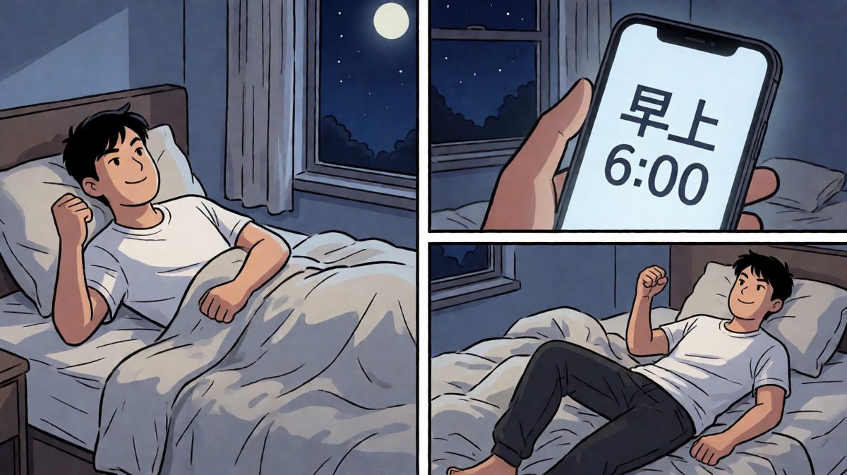 今晚，我决定从今天开始早起！