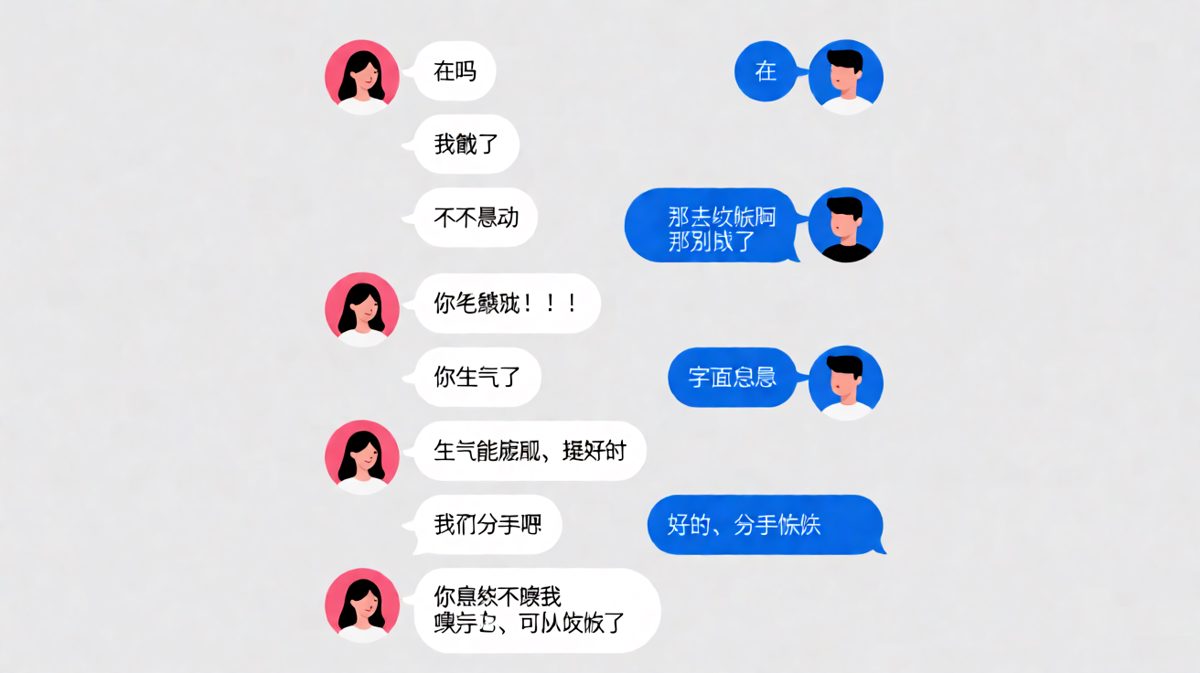 女生试图引发哄骗，男生却认真配合到让人无语