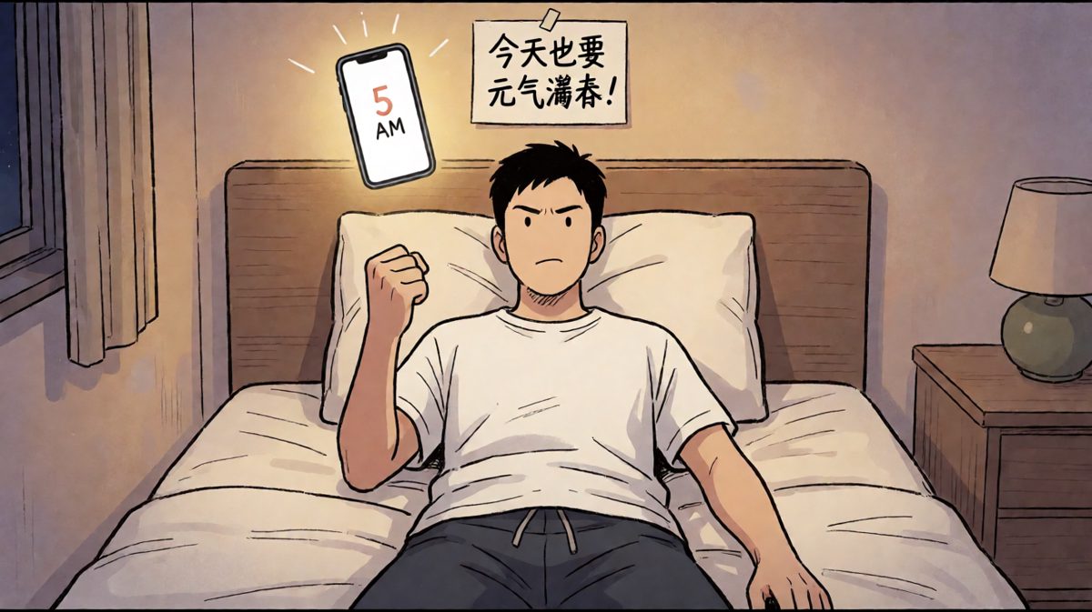 夜深人静立下雄心壮志：明天五点起床锻炼！