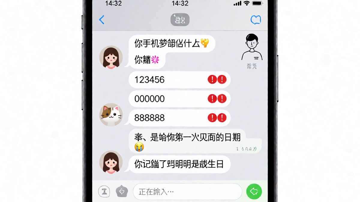 猜手机密码还能翻车，纪念日居然记错了