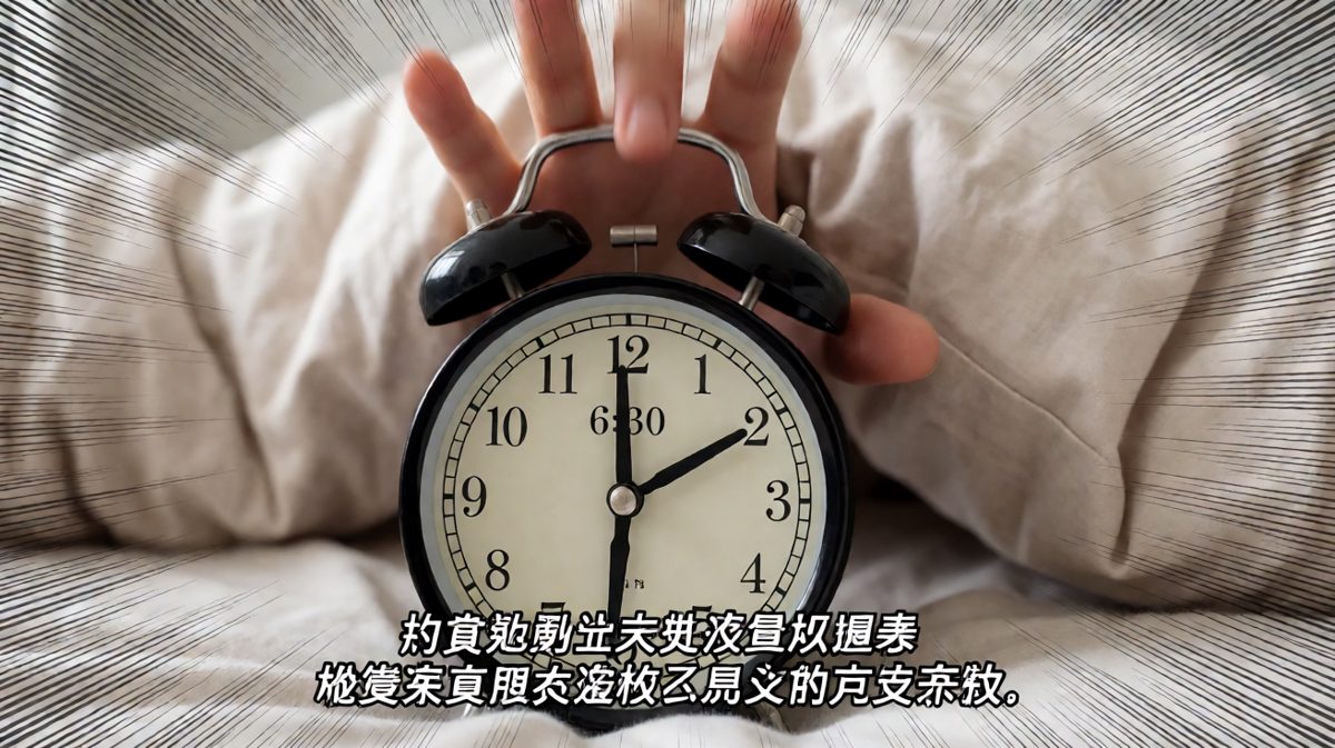 第二格：闹钟响起瞬间，雷厉风行一掌拍停！