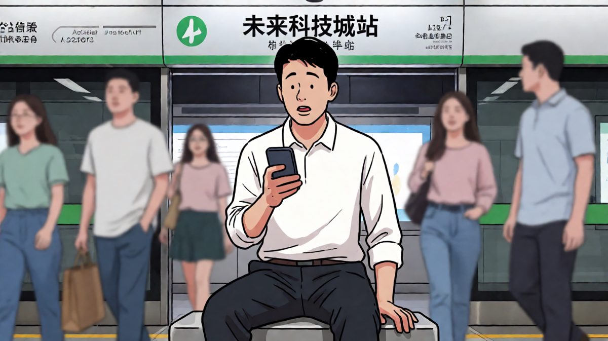 到了站一看，完全陌生的地方