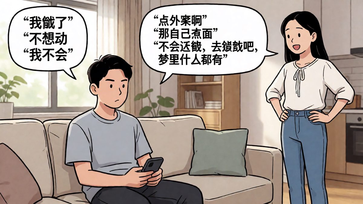 男生装可怜求投喂，女生直接‘劝退’