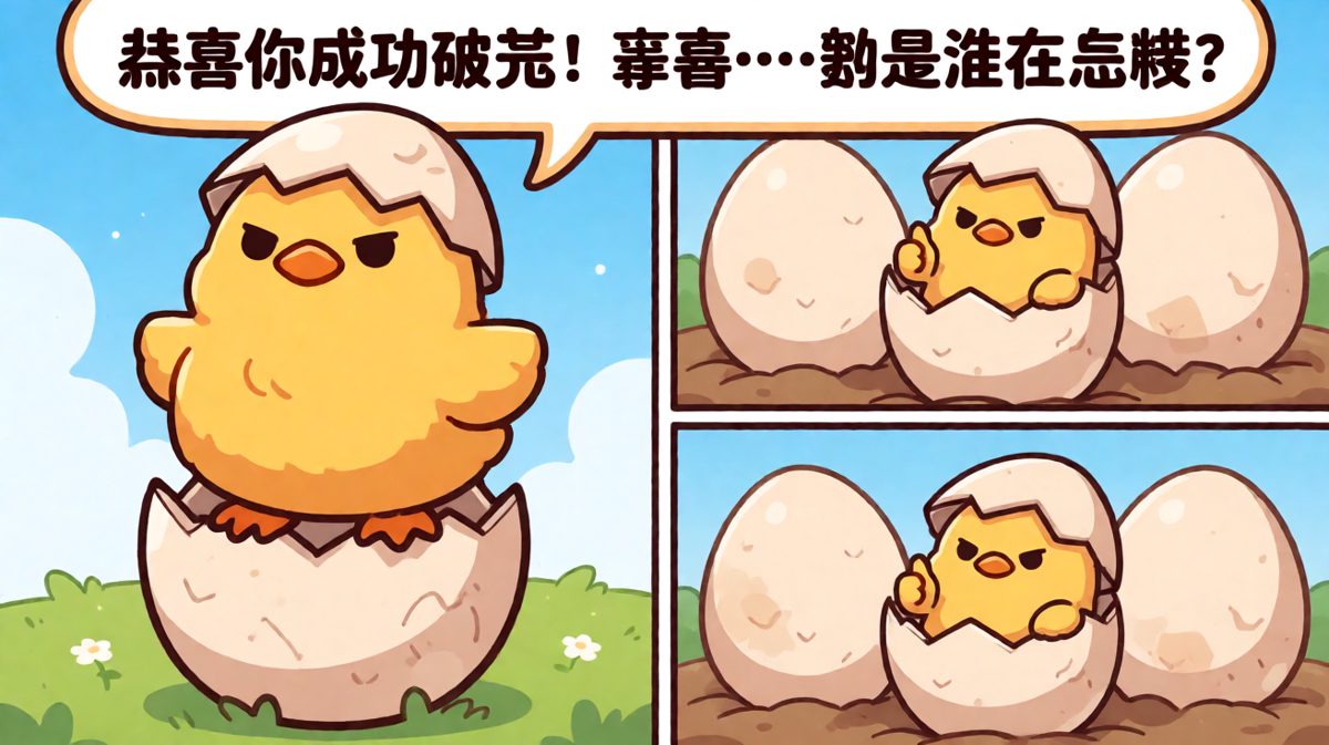 小鸡以为自己是最特别的，直到旁边那棵树懒在点赞。