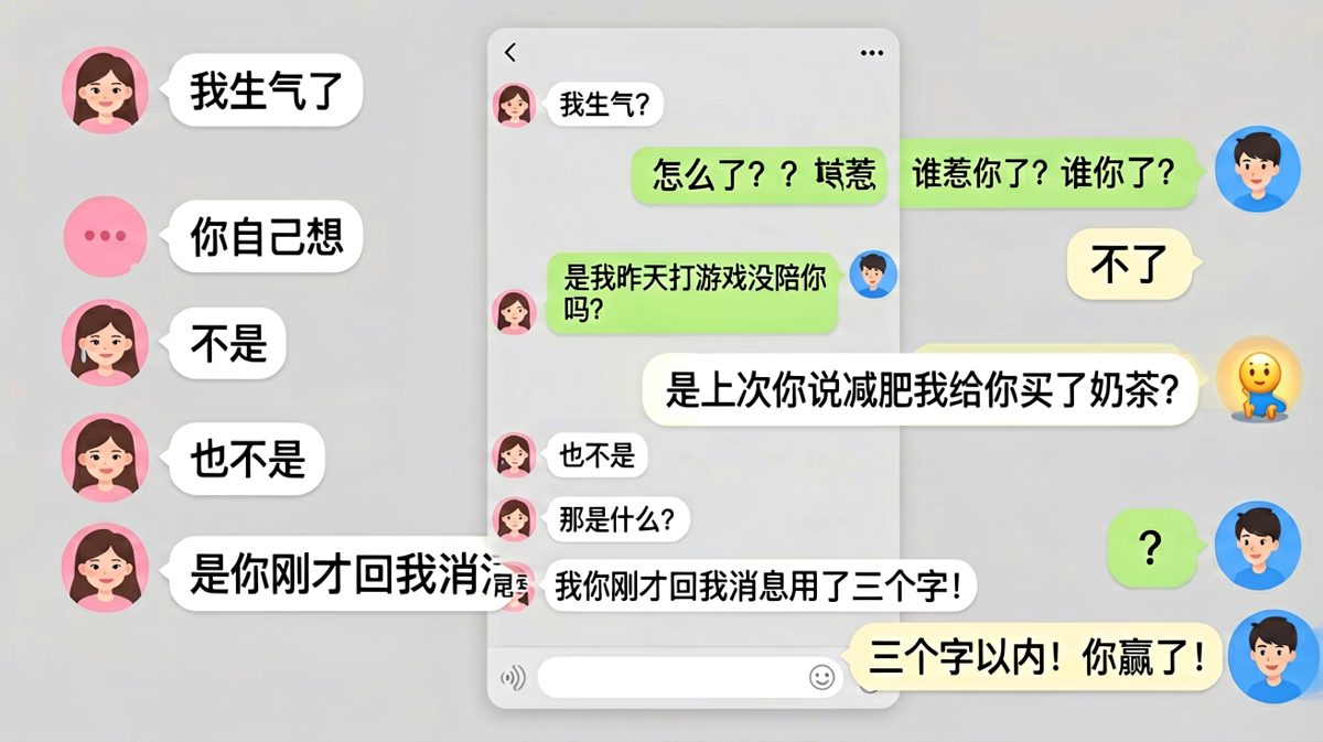 三个字引发的血案：女生较真男生回复字数，结局出人意料