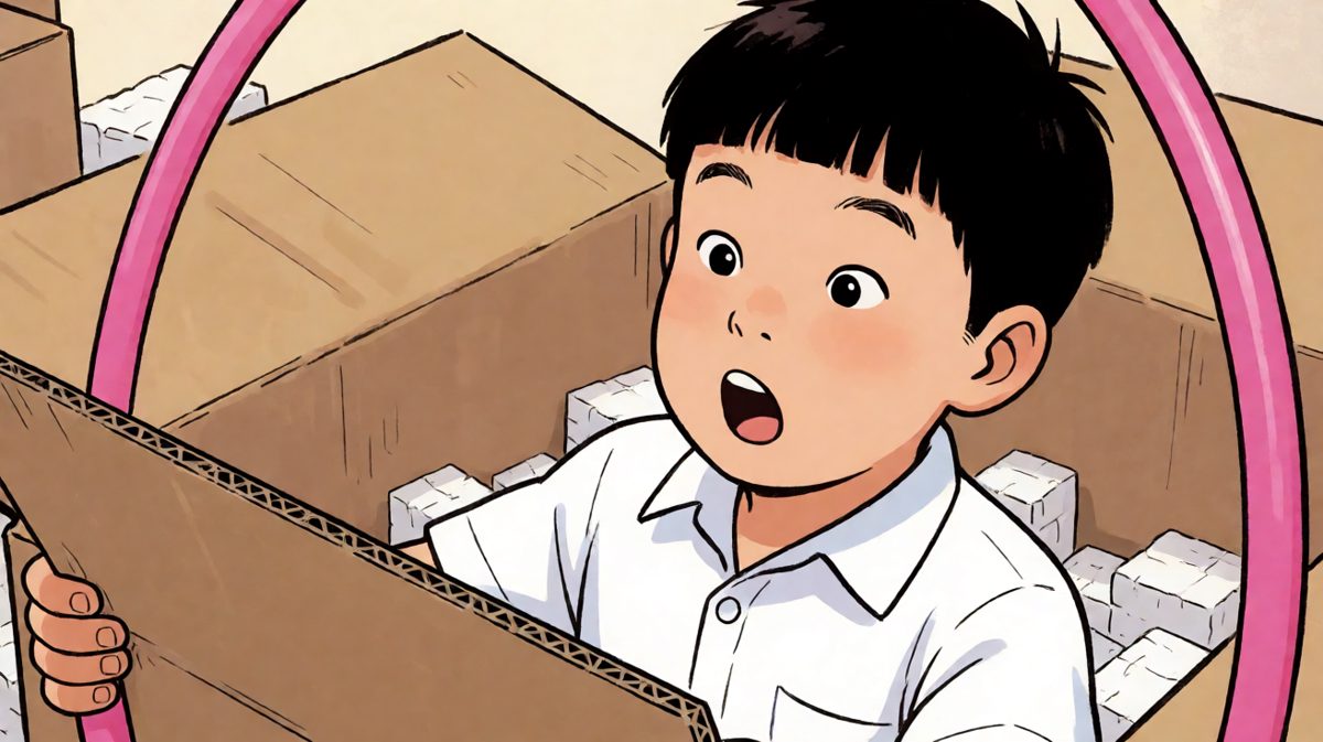打开一看——居然是个巨大的呼啦圈？