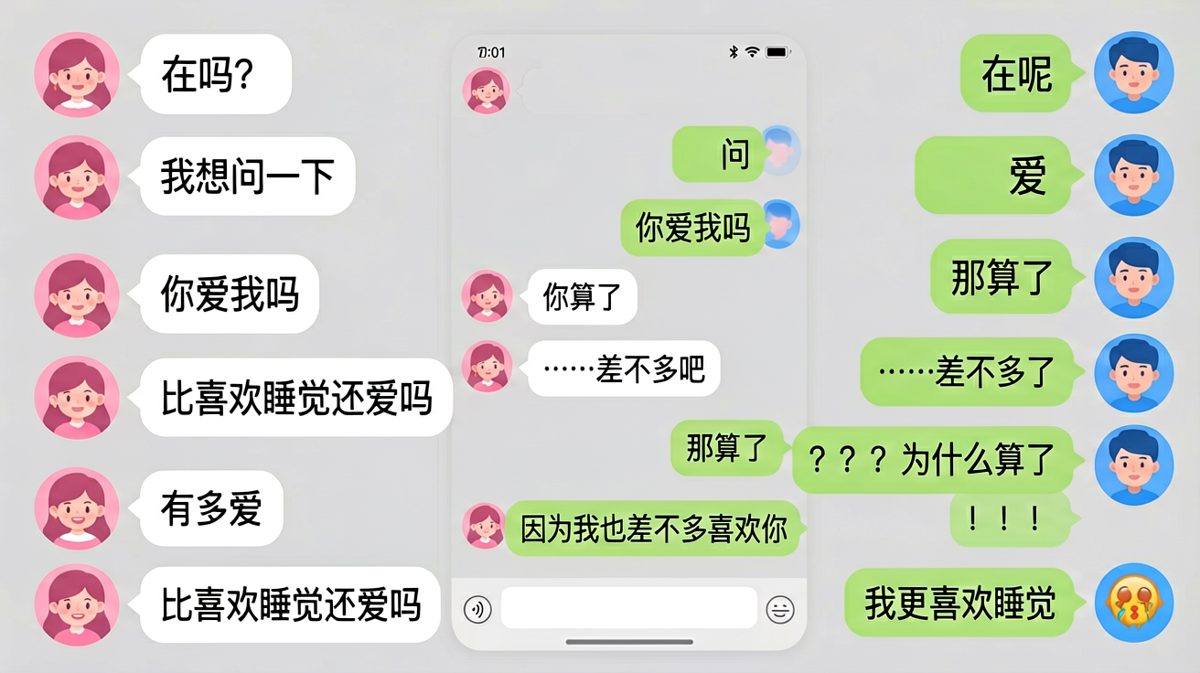 爱睡觉还是爱你？男生回答完直接出局