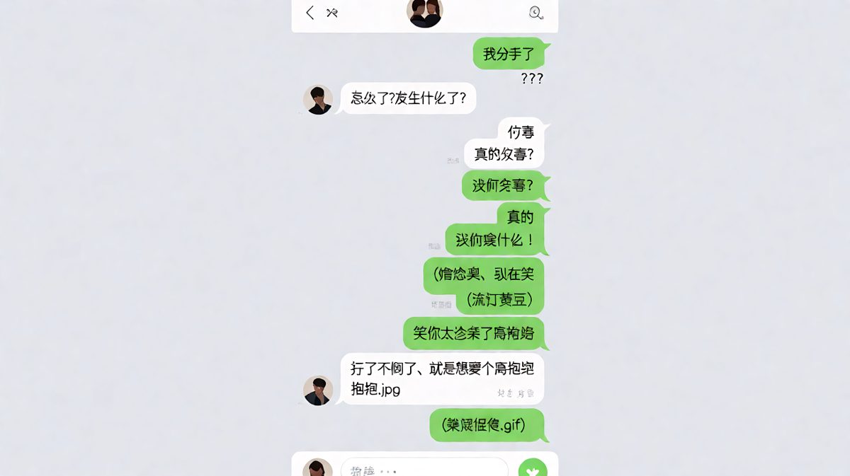 女生说分手，男生已经脑补了一万字，结果只是想要个拥抱。