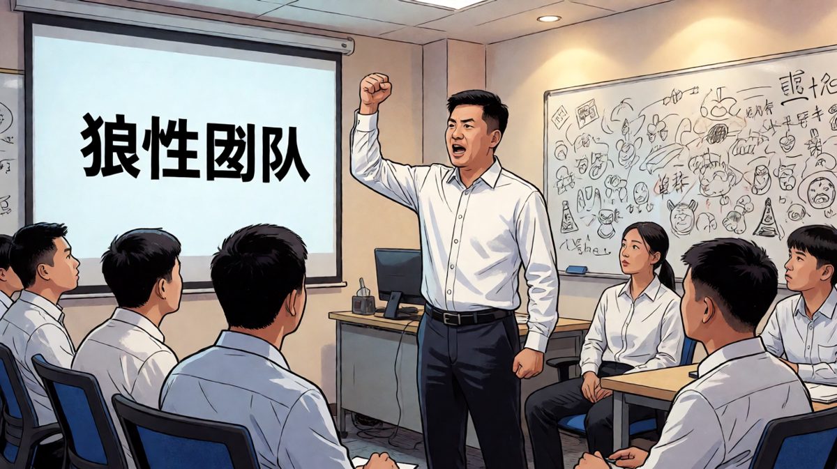 老板说要打造狼性团队——然后自己准点下班去接孩子了。