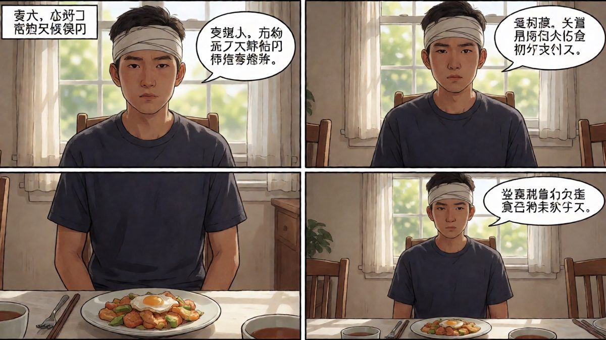 「明天……还是点外卖吧。」