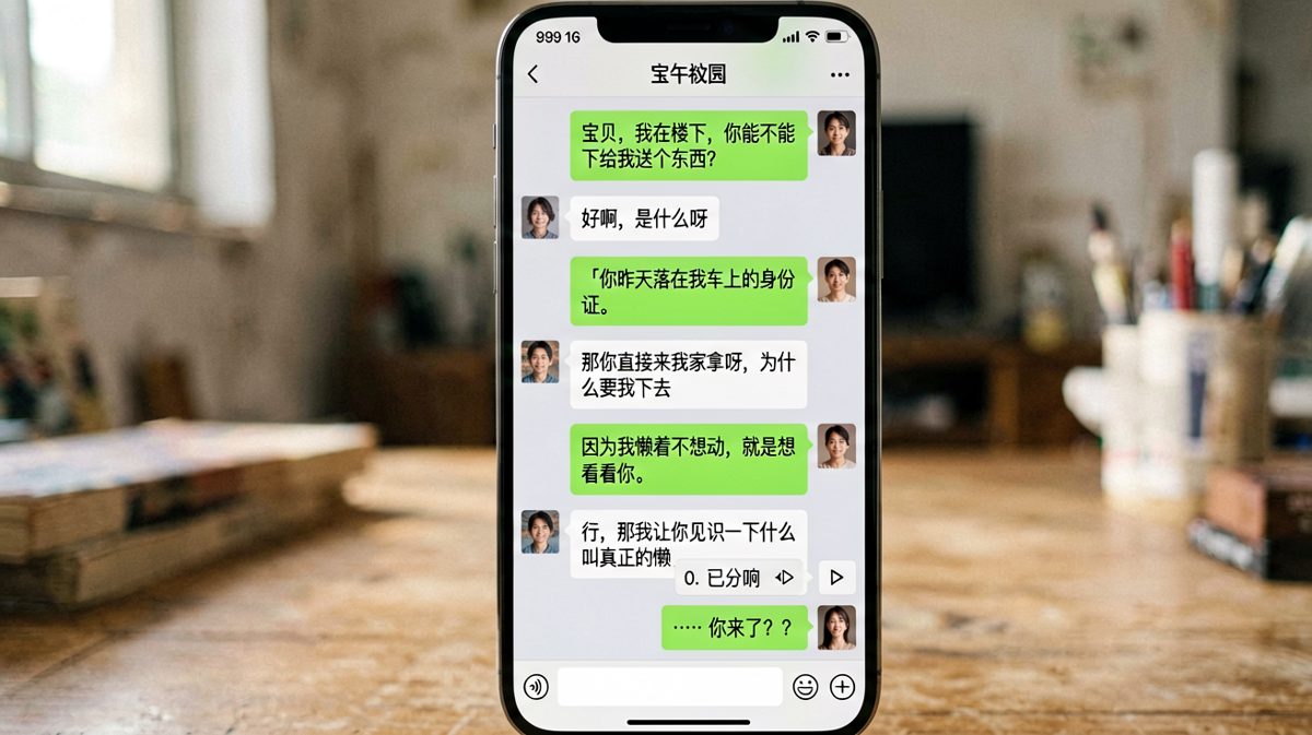 想见女友结果真被堵门口了