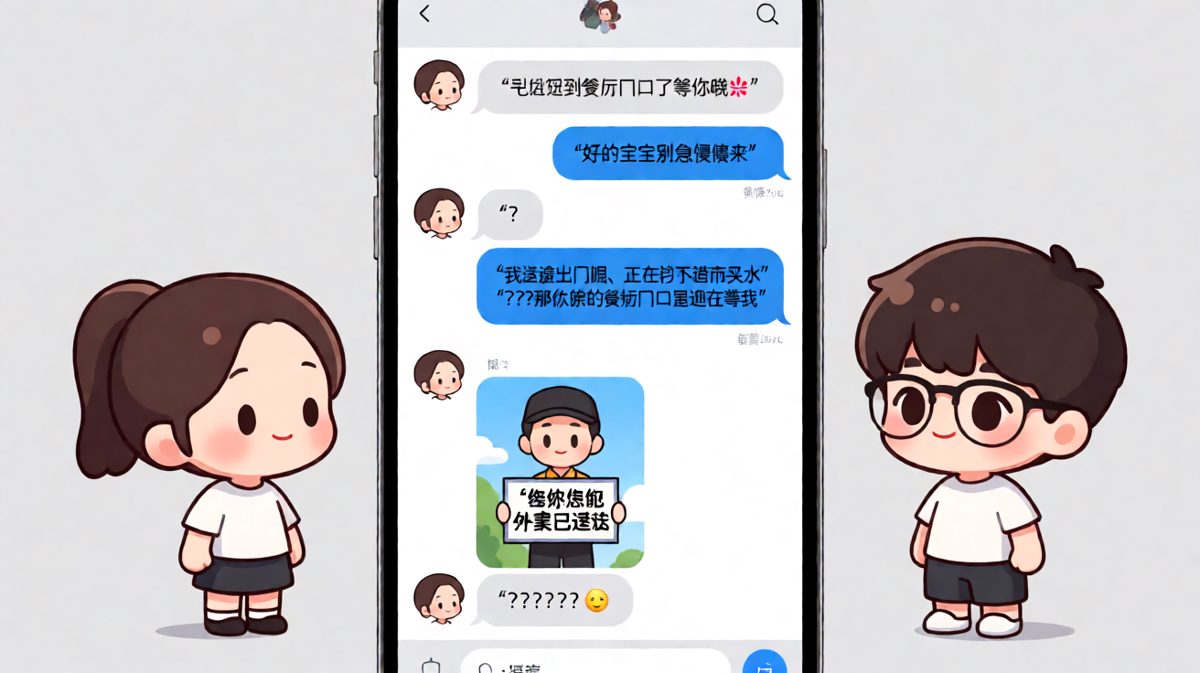 约好见面结果对象还在楼下买水，还撞见外卖小哥比我先到