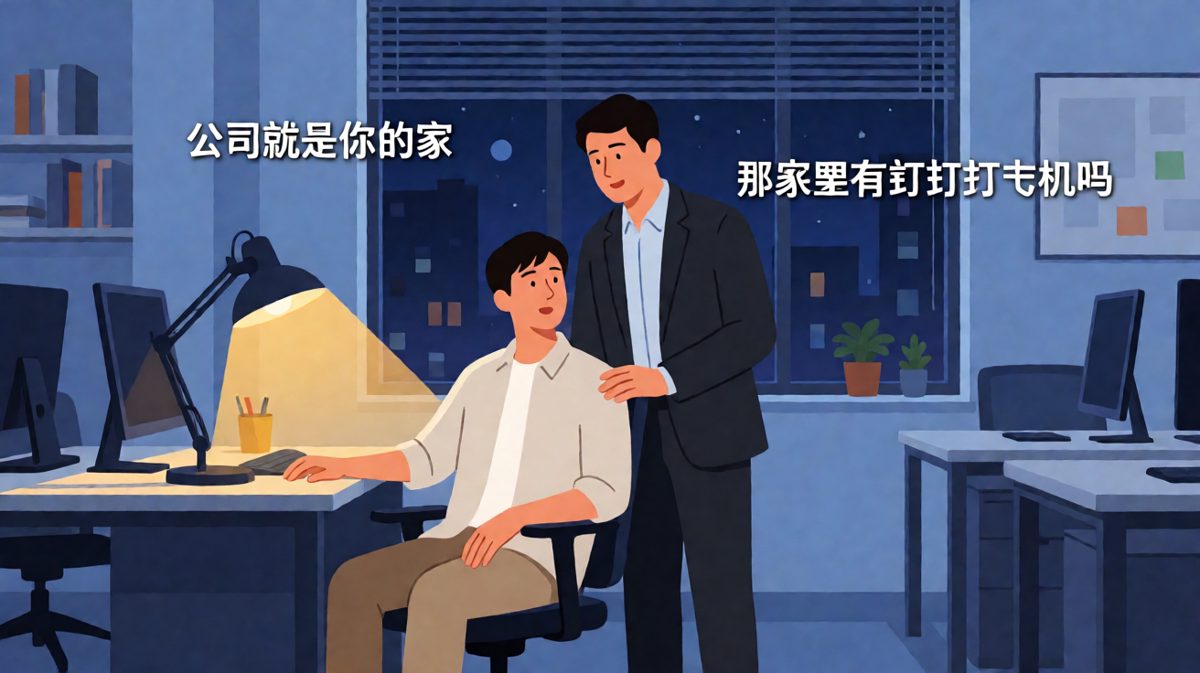 老板说'公司就是家'，员工追问：那家里有打卡机吗？