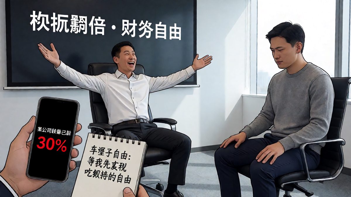 老板画饼说期权翻倍，员工看着跌了30%的股票陷入沉思