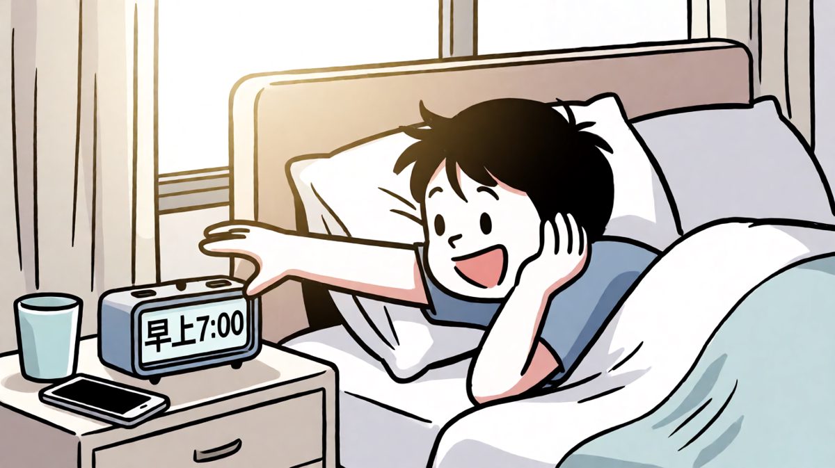 闹钟响起，痛苦起床