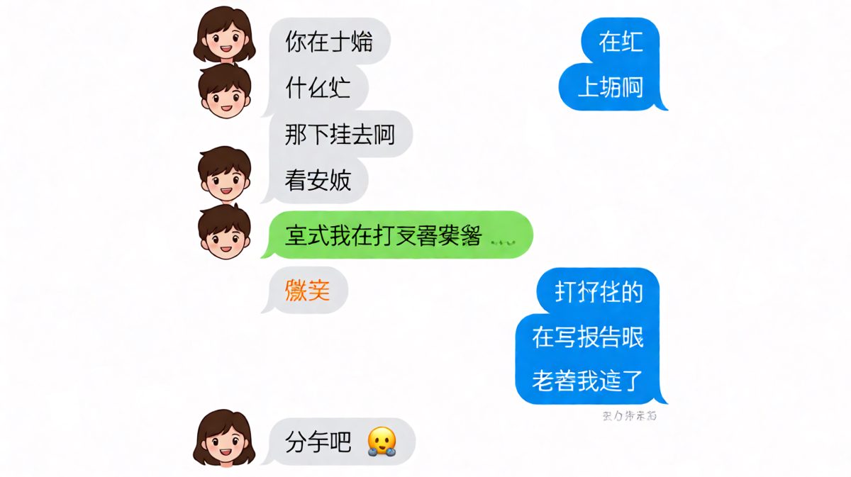 男生假装忙碌实则摸鱼被抓包，最后的秒怂也救不了这场面