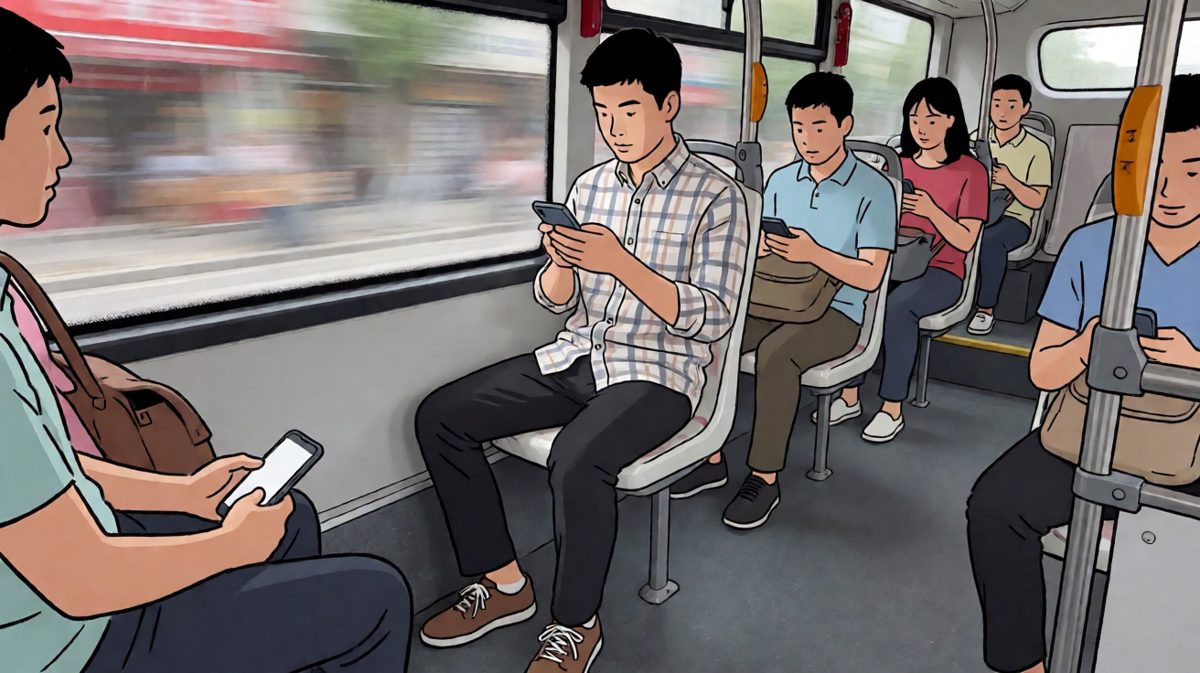下班路上的我，手机真好看