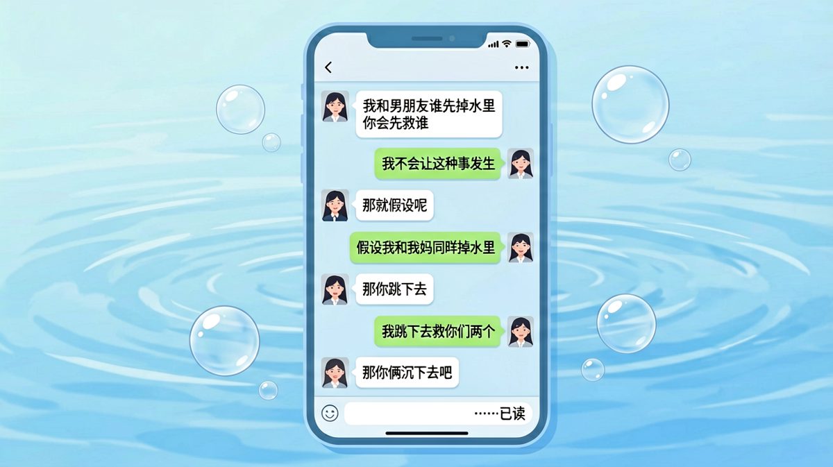 送命题终结版：'那你俩沉下去吧'男生已读不回