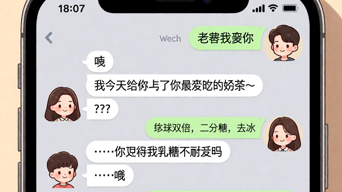 深情告白后秒变社死，男友记错老婆体质的真实写照。