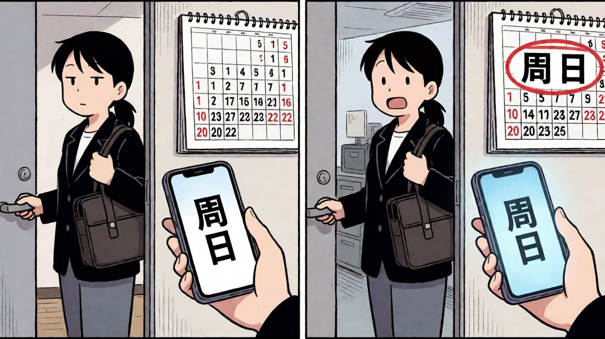 冲出门前发现——今天是周日