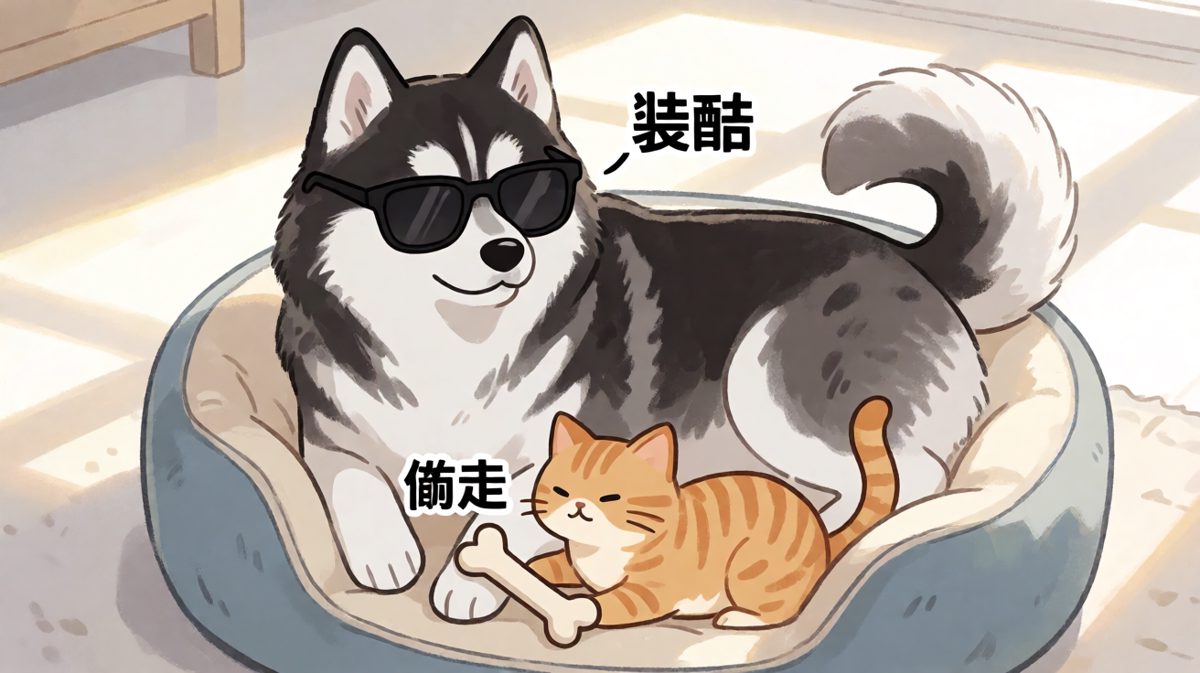 哈士奇：我在拍照发朋友圈呢，谁动我骨头了？！