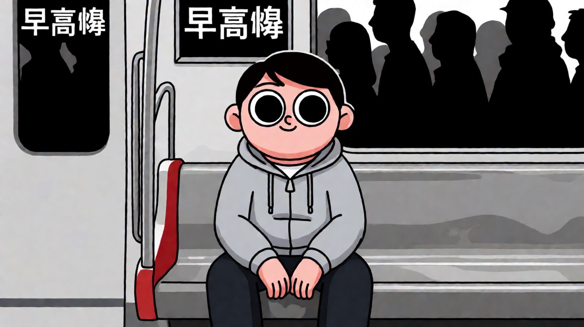周一早高峰的打工人，灵魂还留在床上