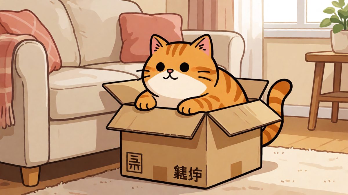 猫：只要我够努力，小盒子也能变床