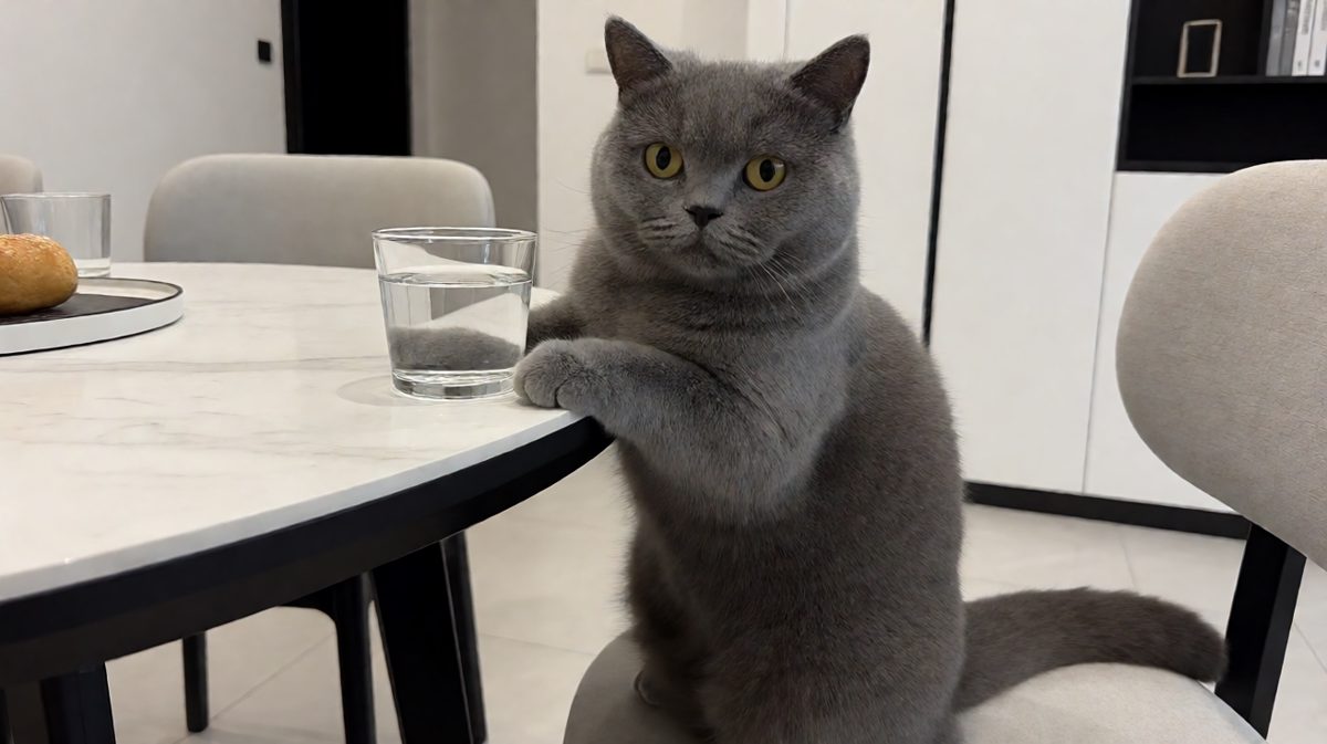 猫：杯子先动的手，我只是伸了一下爪