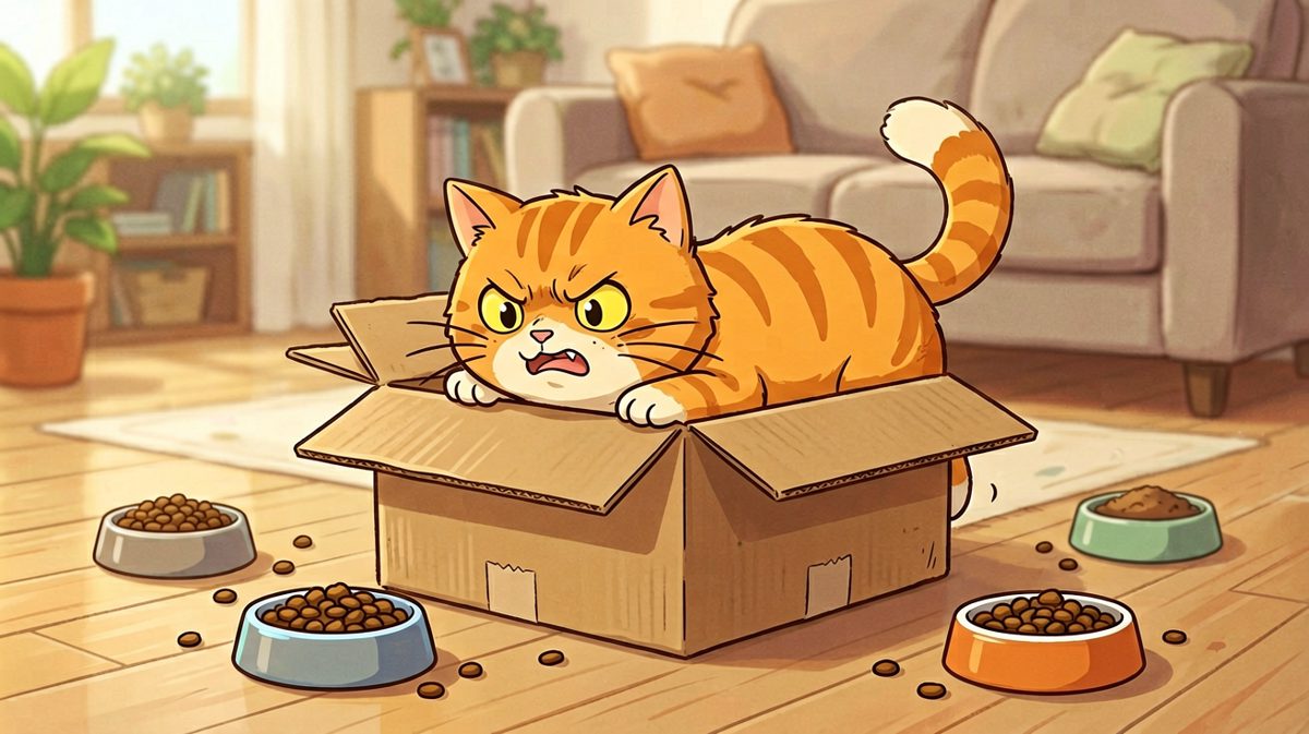 猫：只要我够努力，这个箱子就是我的！